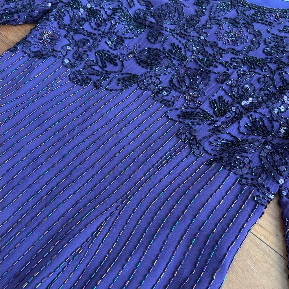 Vintage long silk gown - Picture 4 of 15